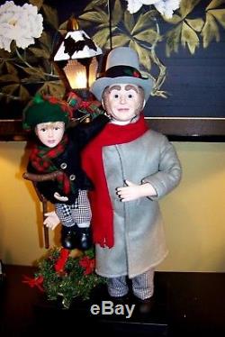 Holiday Creations Scrooge 36 BOB CRATCHIT & TINY TIM Animated Christmas