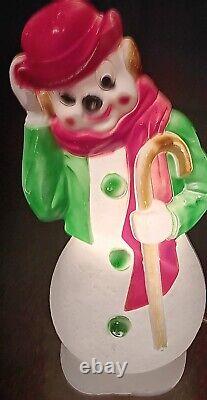 Holiday Light-Up Vintage Snowman1971USA MadeEmpire Plastics Corp