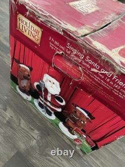 Holiday Living Animated Singing Santa and Friends vtg holiday Christmas. RARE