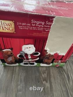 Holiday Living Animated Singing Santa and Friends vtg holiday Christmas. RARE