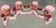 Holt Howard Snowbabies 1959 Set Of 4 Placard Holders Snow Babies (one Repaired)