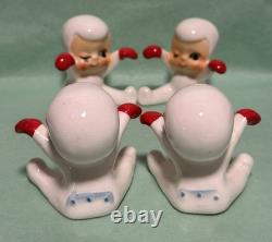 Holt Howard Snowbabies 1959 Set of 4 Placard Holders Snow Babies (One repaired)