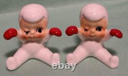 Holt Howard Snowbabies 1959 Set of 4 Placard Holders Snow Babies (One repaired)