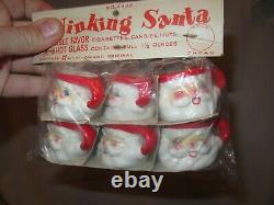 Holt Howard WINKING SANTA CLAUS Christmas Cup Mug Shot Glass Table Favor Vintage