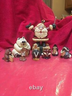 House Of Hatten 1997 8pc Santa's Animal Choir Rodney Leeseberg