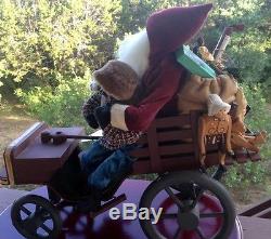 House of Hatten Norma DeCamp Santa on Wagon with toys rare piece