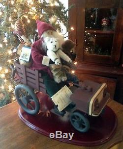 House of Hatten Norma DeCamp Santa on Wagon with toys rare piece