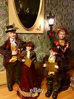 Huge 50-36-25 Beautiful Christmas Victorian Caroler Family Set Display Figures