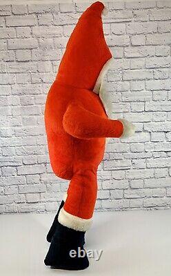 Huge 56 Vintage 1950's Santa Claus Plush Store Display Plastic Face EXCELLENT