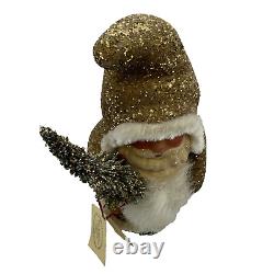 Ino Schaller Santa Paper Mache Candy Container Gold Coat German Nieman Marcus