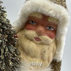 Ino Schaller Santa Paper Mache Candy Container Gold Coat German Nieman Marcus