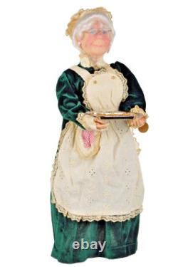 JACQUELINE KENT Christmas Mrs Claus Dressed for Dinner Doll /Cookie Jar NIB