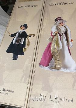 Jacqueline Kent 2 Caroler Lot Mr Malone & Mrs J Winifred In Box! Nice