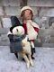 Jaqueline Baird Huckleberry Tree Folk Art Doll And Snowman