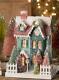 Jewel Tide Collection Christmas Village House Teal Blue Red Mint Green