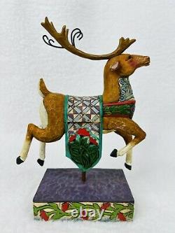 Jim Shore 2006 Christmas Magic Reindeer Blue Swirls Figure 4005322 WITH BOX