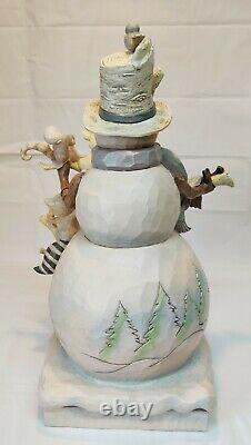 Jim Shore, Heartwood Creek, 2017 White Woodland Snowman, 18 Figurine, # 4058733