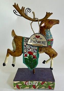 Jim Shore Heartwood Creek Christmas Magic Reindeer Blue Swirl Figurine NEW NIB