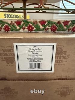 Jim Shore Heartwood Creek Lot of 5 Sleigh and Reindeer Figurines