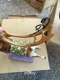 Jim Shore Heartwood Creek Lot of 5 Sleigh and Reindeer Figurines