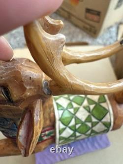 Jim Shore Heartwood Creek Lot of 5 Sleigh and Reindeer Figurines