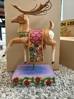 Jim Shore Heartwood Creek Lot of 5 Sleigh and Reindeer Figurines