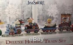 Jim Shore Peanuts Deluxe Train Set Christmas Snoopy Enesco 6002332 New Box