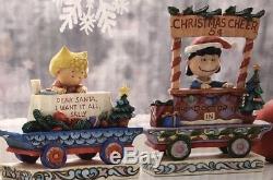Jim Shore Peanuts Deluxe Train Set Christmas Snoopy Enesco 6002332 New Box