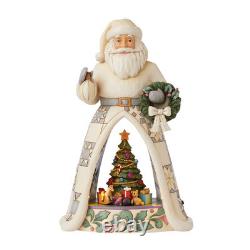 Jim Shore SCENIC SANTA 6015453 White Woodland LED Diorama Christmas Figurine