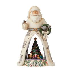 Jim Shore SCENIC SANTA 6015453 White Woodland LED Diorama Christmas Figurine