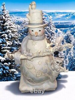 Jim Shore Snowman White Woodland Statue 18large Outdoor Safe Rare