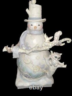 Jim Shore Snowman White Woodland Statue 18large Outdoor Safe Rare