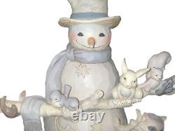 Jim Shore Snowman White Woodland Statue 18large Outdoor Safe Rare