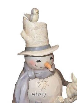 Jim Shore Snowman White Woodland Statue 18large Outdoor Safe Rare