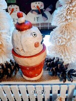 Johanna Parker? Bethany Lowe Inspired? Collectable? Primitives By Kathy? Snowman