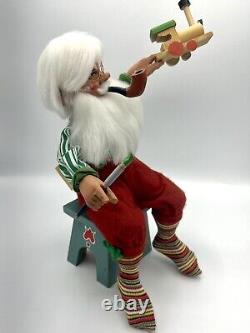 Joseph & Irene Toth Artist Hand Carved Wood Santa Claus with Train 12 Christmas