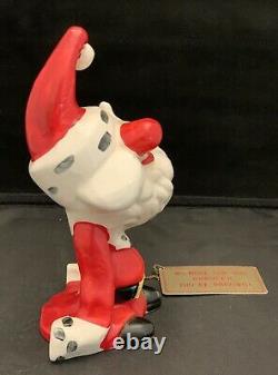 KREISS & CO Psycho Drunk Santa withMetal Tag Christmas Figurine Japan 1950's