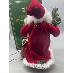 Karen Didion santa figurine lighted traditional CC16-90 17 tall red green READ
