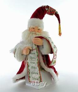 Katherine's Collection 17 Santa with List Tree Topper NIB