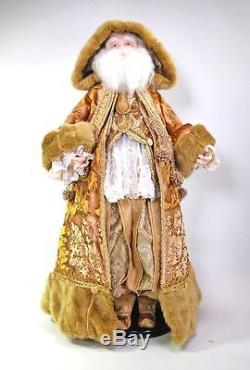 Katherine's Collection 3 Ft Chantilly Lace Santa Claus Doll New In Box Free Ship