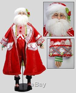 Katherine's Collection 34 Large Peppermint Santa Claus Doll $100 Off