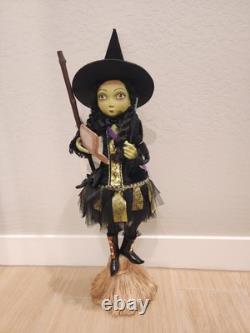 Katherine's Collection Halloween Witch 30 Doll Retired Spell Book Broom