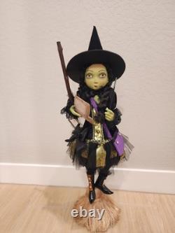 Katherine's Collection Halloween Witch 30 Doll Retired Spell Book Broom