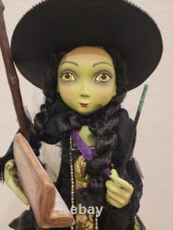 Katherine's Collection Halloween Witch 30 Doll Retired Spell Book Broom