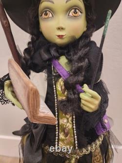 Katherine's Collection Halloween Witch 30 Doll Retired Spell Book Broom