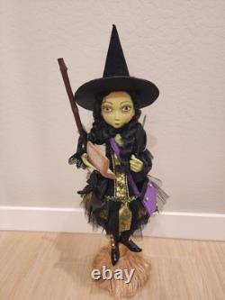 Katherine's Collection Halloween Witch 30 Doll Retired Spell Book Broom