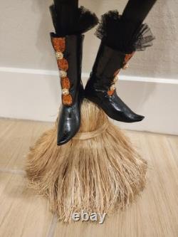 Katherine's Collection Halloween Witch 30 Doll Retired Spell Book Broom