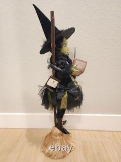Katherine's Collection Halloween Witch 30 Doll Retired Spell Book Broom