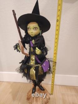 Katherine's Collection Halloween Witch 30 Doll Retired Spell Book Broom