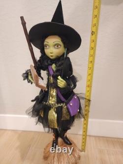 Katherine's Collection Halloween Witch 30 Doll Retired Spell Book Broom